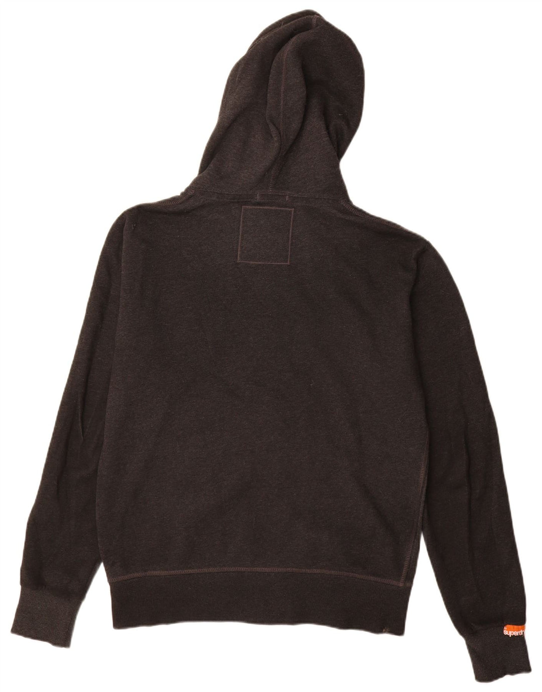 SUPERDRY Herren-Kapuzenpullover mit Reißverschluss, groß, aus grauer Baumwolle