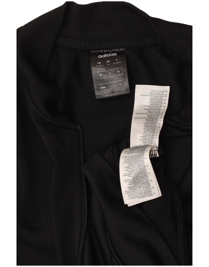 ADIDAS Damen Trainingsanzug Top Jacke UK 20/22 XL Schwarz Polyester