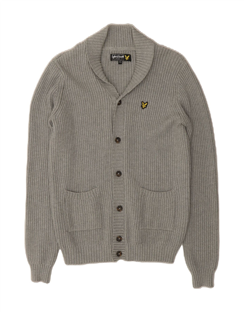 LYLE & SCOTT Boys Cardigan Sweater 14-15 Years Grey Cotton Vintage Lyle & Scott and Second-Hand Lyle & Scott from Messina Hembry 