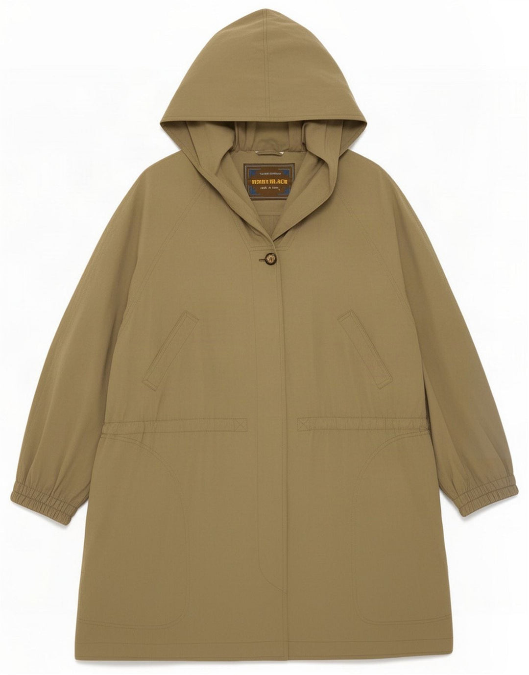 Penny Black Womens Hooded Oversized Parka Jacket IT 44 Medium Khaki