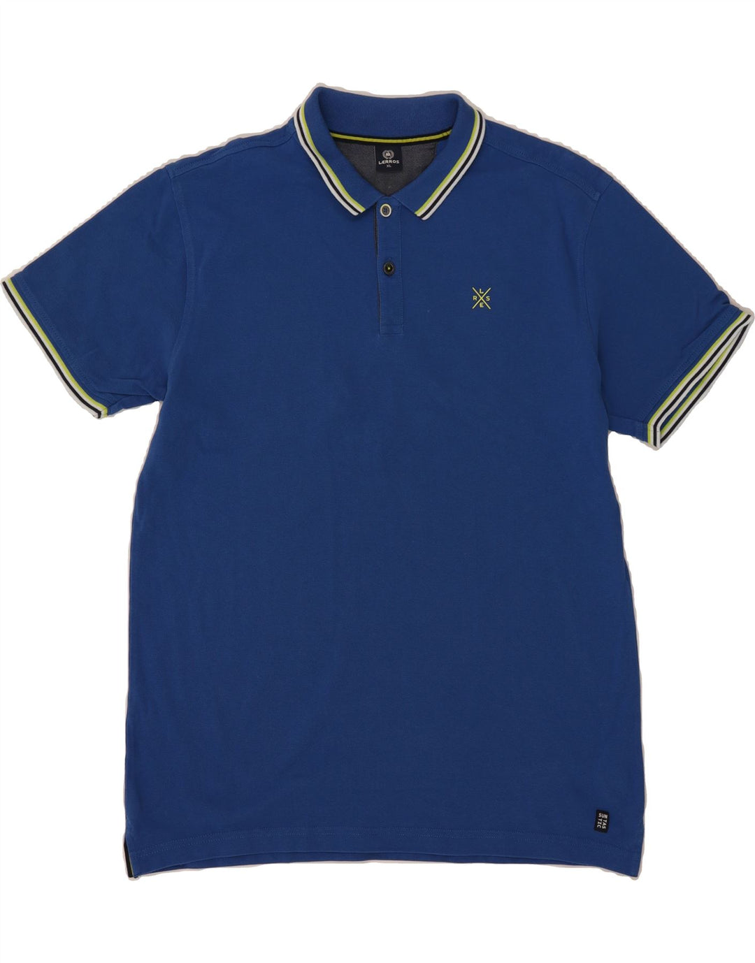 LERROS Mens Polo Shirt XL Blue Cotton Vintage Lerros and Second-Hand Lerros from Messina Hembry 