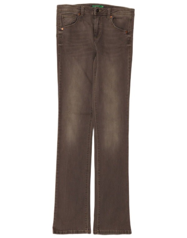 Benetton Damen Skinny Bootcut Jeans W28 L33 Grau