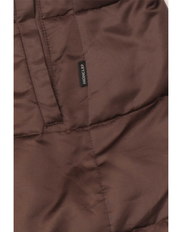 Moncler Damen gepolsterter Mantel Größe 3 Large Braun