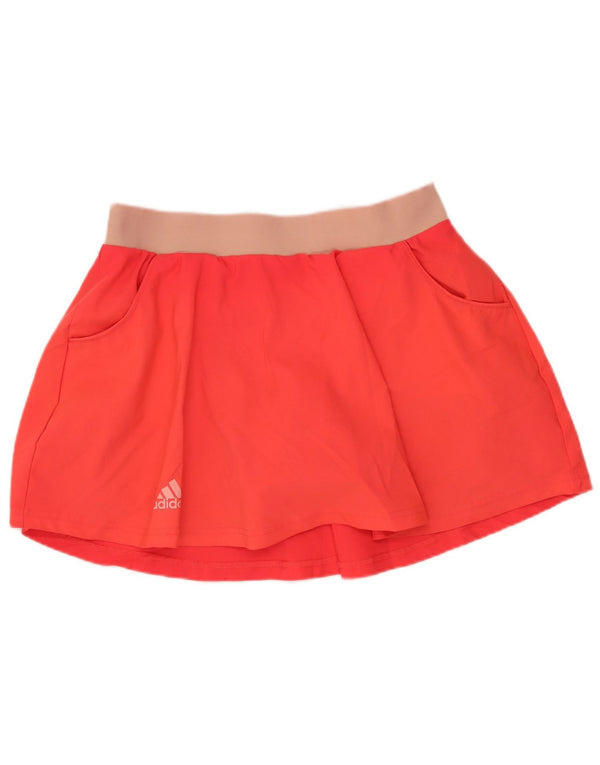 ADIDAS Damen Climalite Tennisrock UK 8/10 Small Orange Polyester