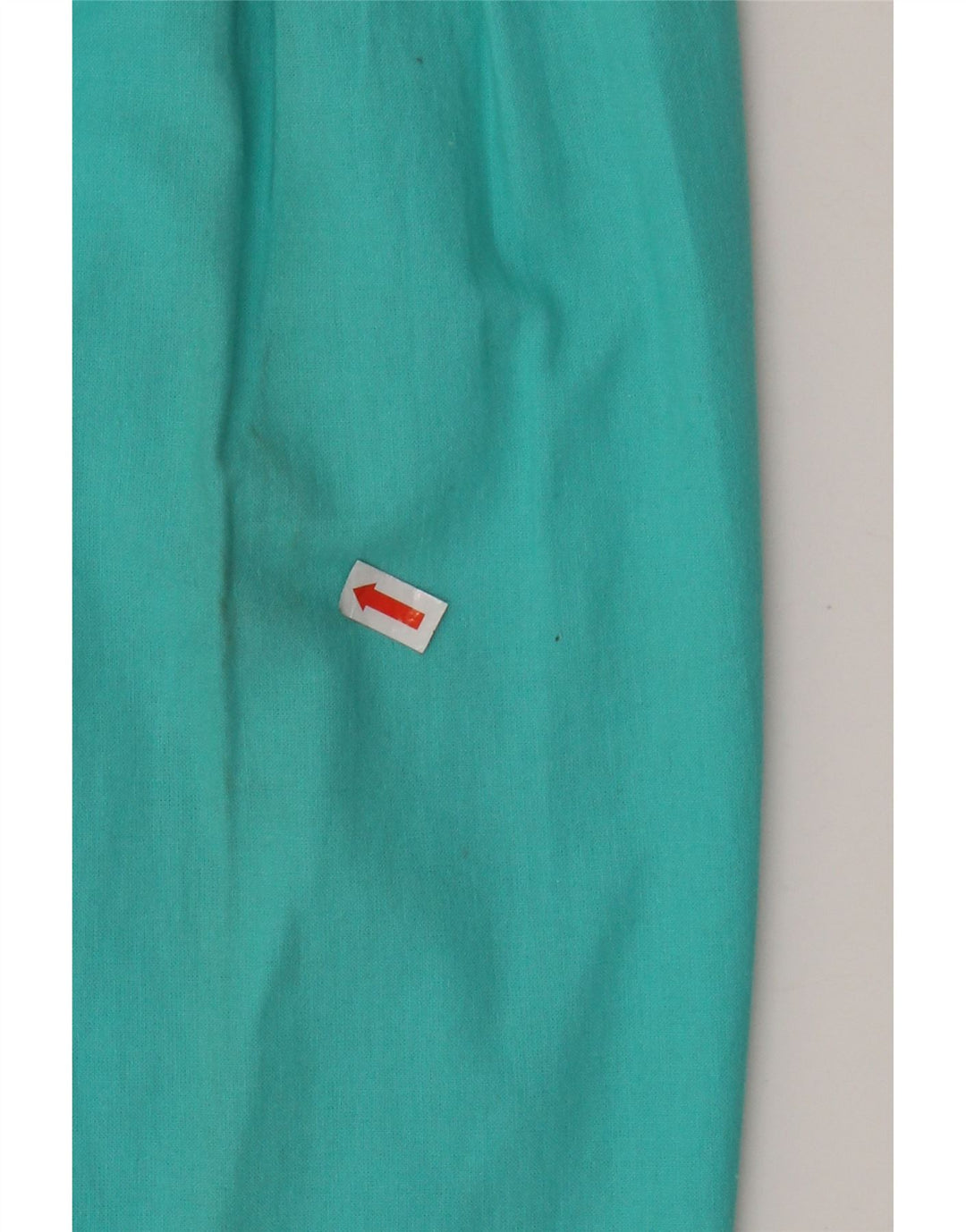 VINTAGE Chino-Hose mit hohem Bund für Damen, W28, L27, türkisfarbene Baumwolle