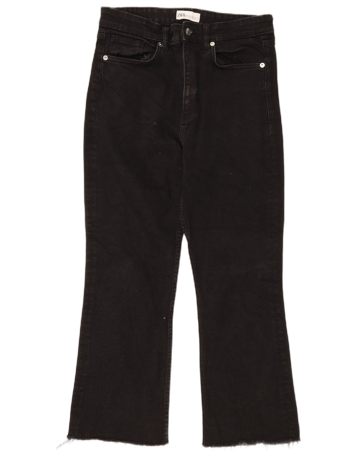 Zara Damen Bootcut Jeans EU 44 XL W34 L25 Schwarz