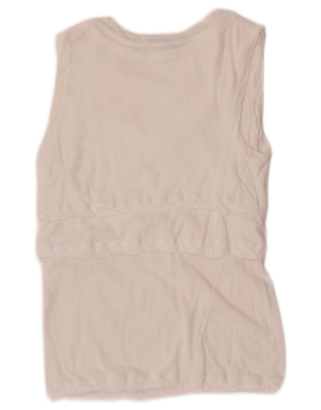 Aspesi Damen Crop ärmelloses Blusenoberteil UK 8 Small Weiße Baumwolle