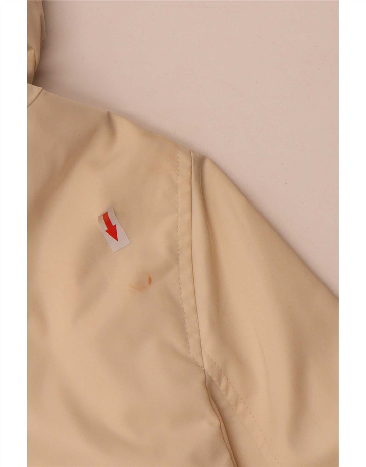 Zara Damen Bomberjacke mit Kapuze UK 14 Large Beige Polyester