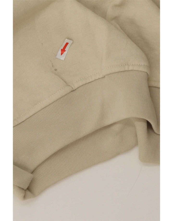 Vintage Herren Polo-Hals-Sweatshirt-Pullover aus mittelbeiger Baumwolle