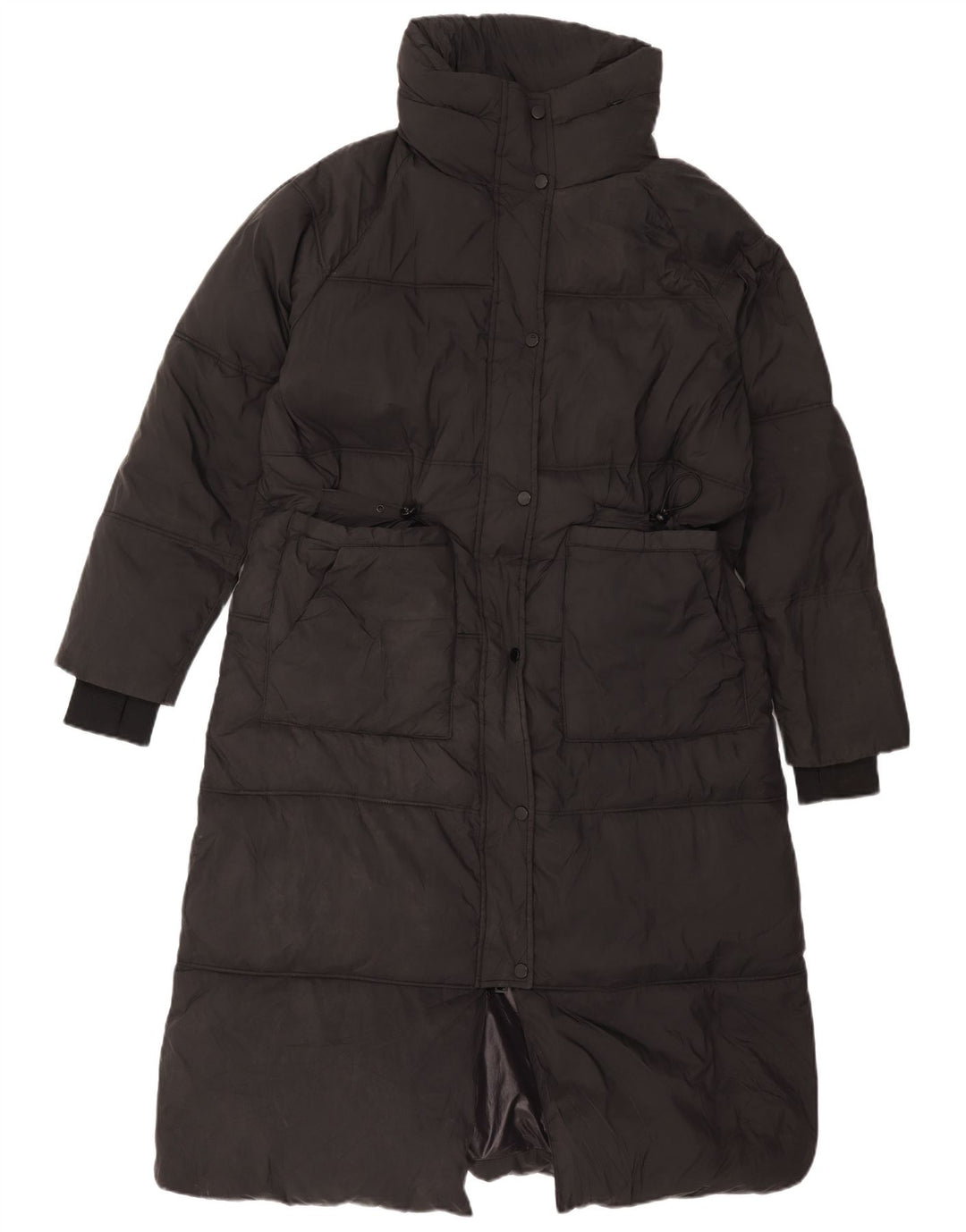 Zara Damen Kapuzenmantel, gepolstert, UK 14, Mittelschwarz, Polyester