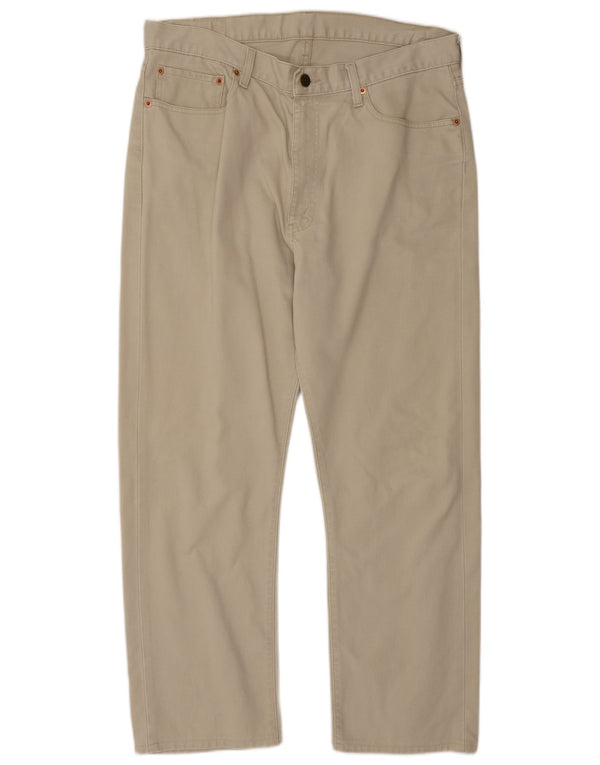 Levi's Herren 505 Straight Casual Hose W36 L28 Beige Baumwolle