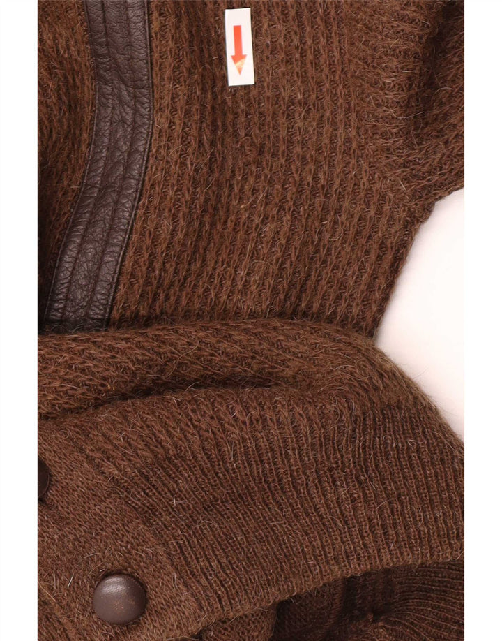 Marek Herren-Strickjacke, groß, braunes Acryl