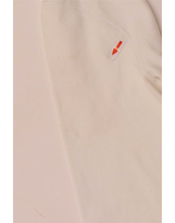 Calvin Klein Jeans Damen Top Langarm UK 10 Small Weiß
