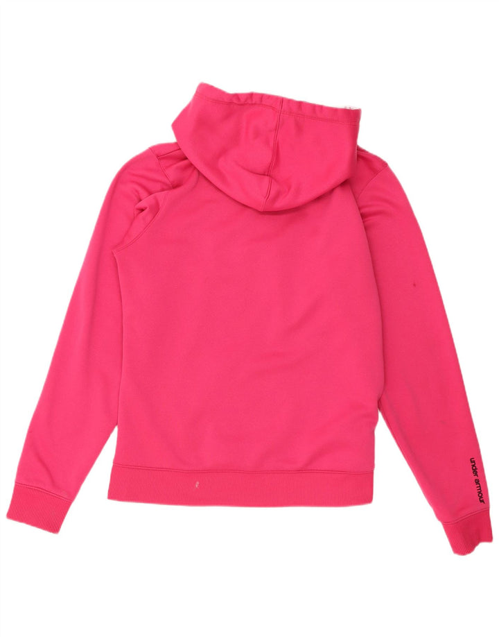 Under Armour Womens Graphic Hoodie Pullover UK 14 Mittelrosa Polyester