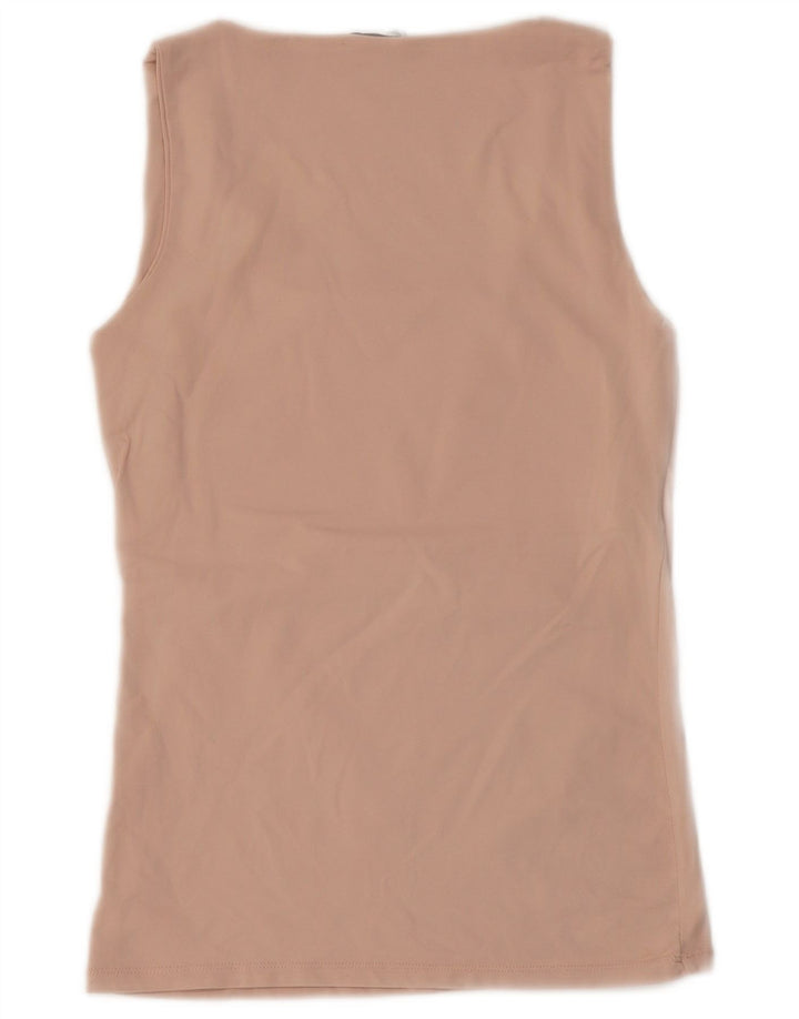 Zara Damen Weste Top UK 12 Mittelrosa