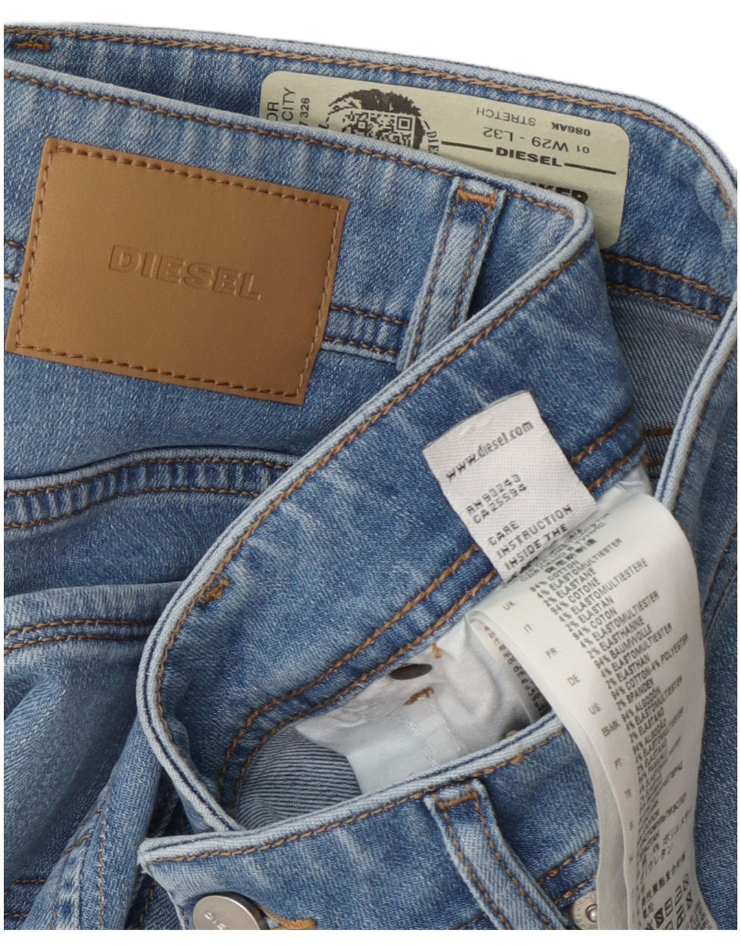 Diesel Damen Skinny Jeans W29 L32 Blaue Baumwolle