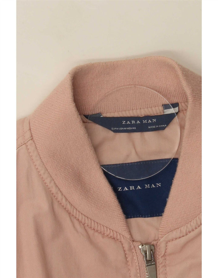 Zara Herren Bomberjacke UK 38 Mittelrosa