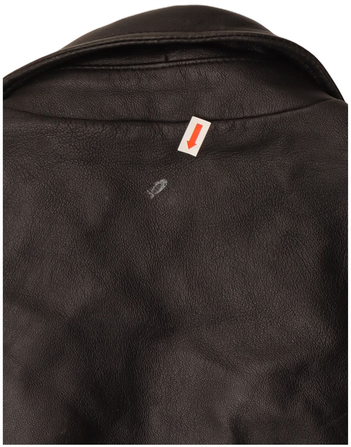 Kartel Herren Lederjacke UK 40 Large Schwarz
