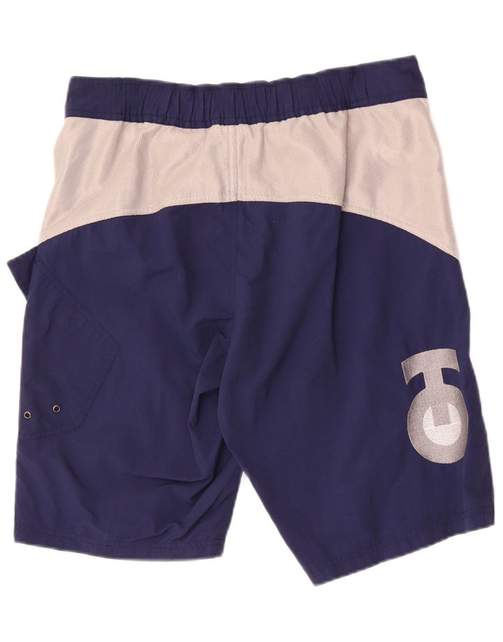 Coast Herren-Badeshorts mit Grafik, Größe S, Marineblau, Colourblock-Polyamid