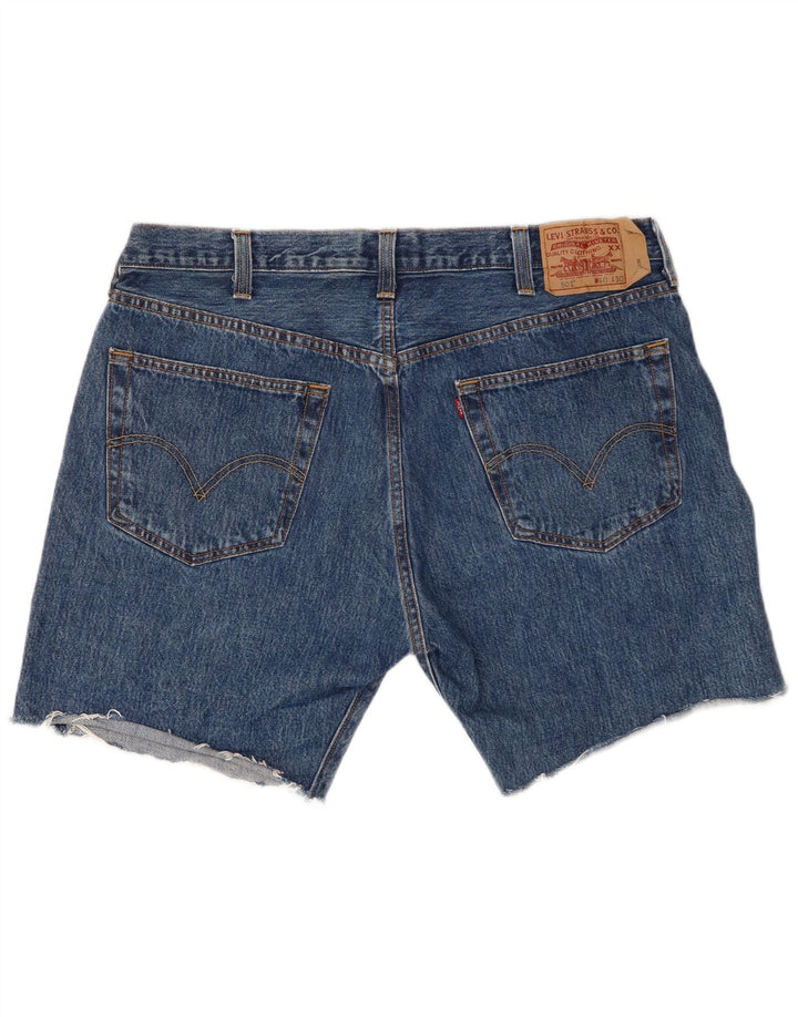 Levi's Herren 501 Denim Shorts W40 XL Blaue Baumwolle