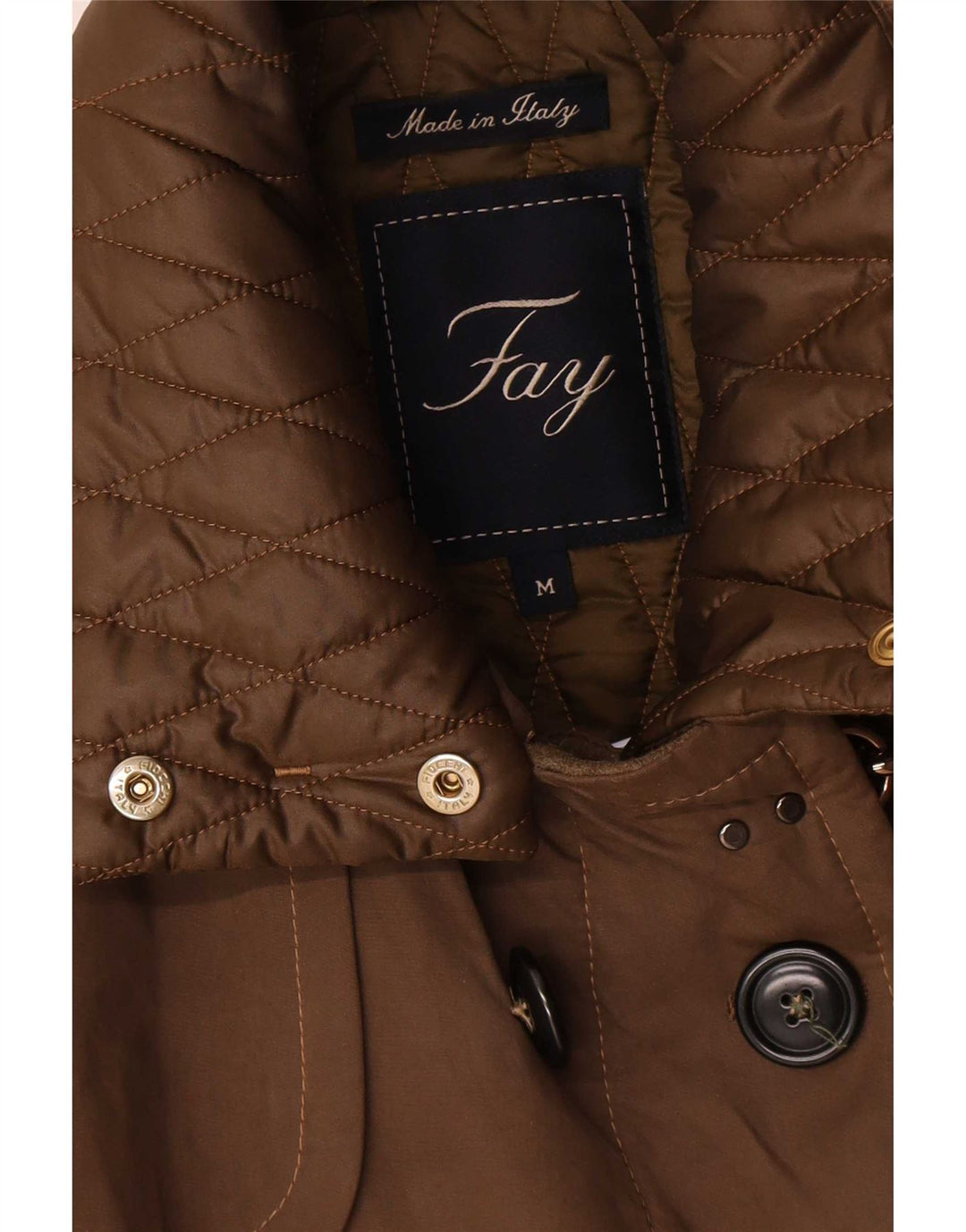 Fay Damen-Militär-Zweireihermantel UK 14 Medium Khaki