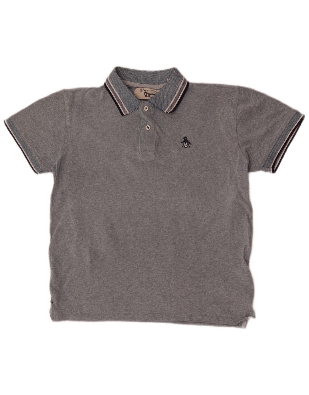 Penguin Herren-Poloshirt mit normaler Passform, mittelgraue Baumwolle