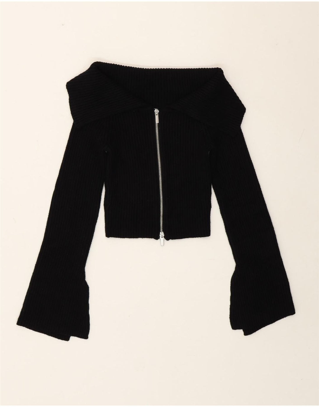 Zara Damen Bolero-Pullover UK 12 Medium Schwarz