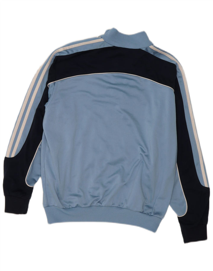 Adidas Jungen-Trainingsanzug-Top-Jacke, 15–16 Jahre, blaues Colourblock-Polyester