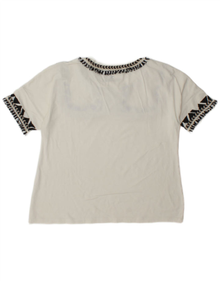 Max Mara Damen T-Shirt Top UK 12 Medium Weiß