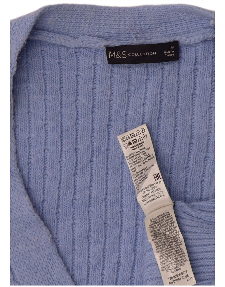 Marks & Spencer Damen Crop Oversized Cardigan Pullover UK 14 Mittelblau