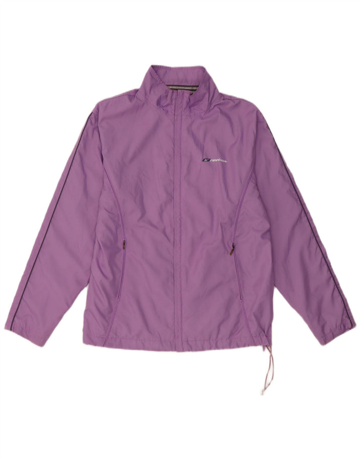 Reebok Damen-Trainingsanzugoberteil, UK-Größe 12, Mittelviolett, Polyester