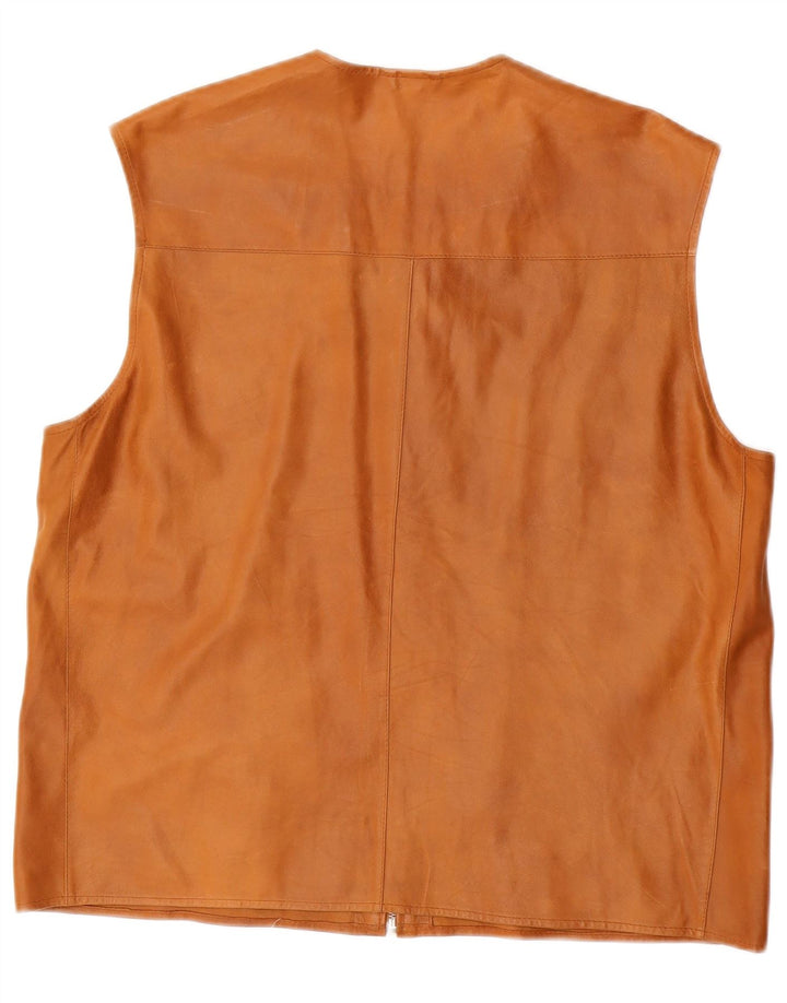CRISTIANO DI THIENE Herren-Leder-Utility-Gilet IT 50 Large Braun