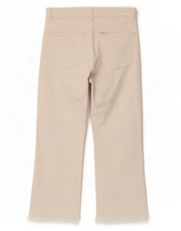 Zara Damen-Cropped-Jeans, EU 40, M, W30, L23, Weiß