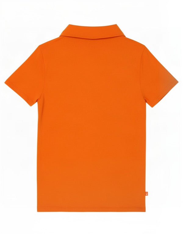 Benetton Damen Poloshirt UK 12 Medium Orange Baumwolle