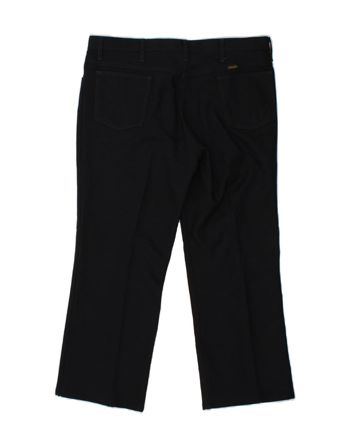 WRANGLER Mens Straight Casual Trousers W40 L27 Black Polyester Vintage Wrangler and Second-Hand Wrangler from Messina Hembry 