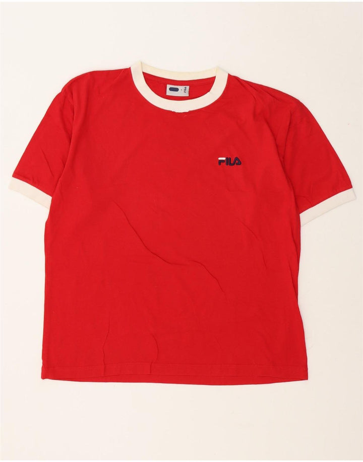 Fila Herren T-Shirt Top Small Rot