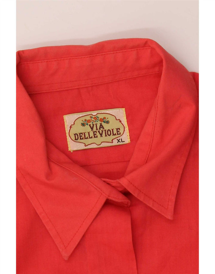 Vintage Damen Shirt UK 18 XL Rot