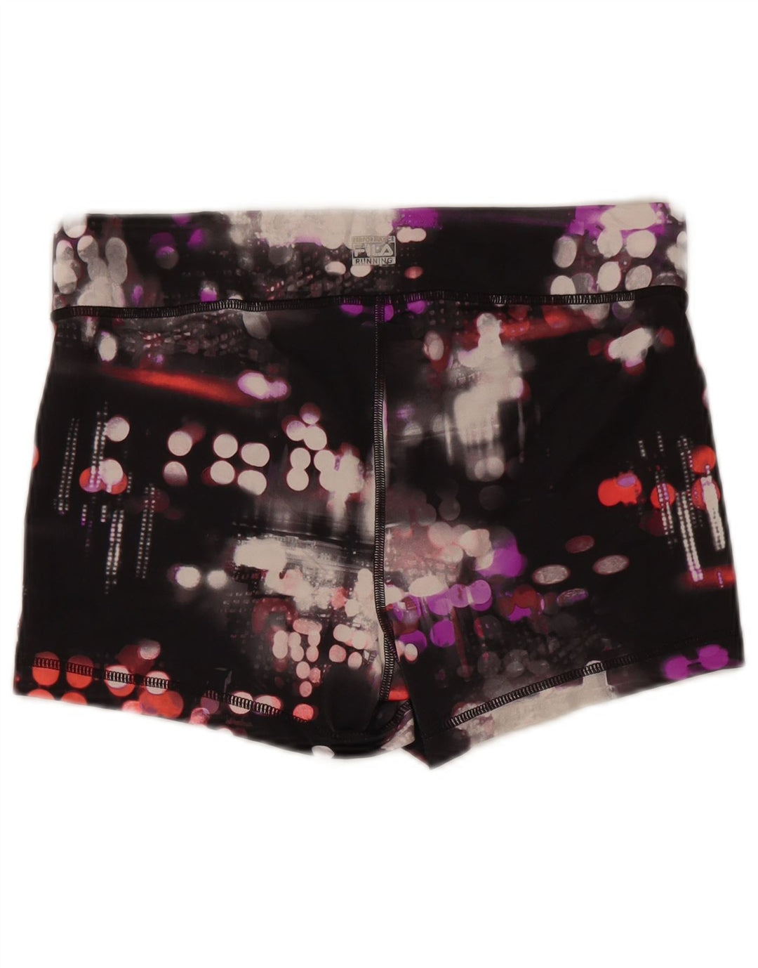 FILA Womens Sport Shorts UK 14 Medium Multicoloured Spotted Polyester