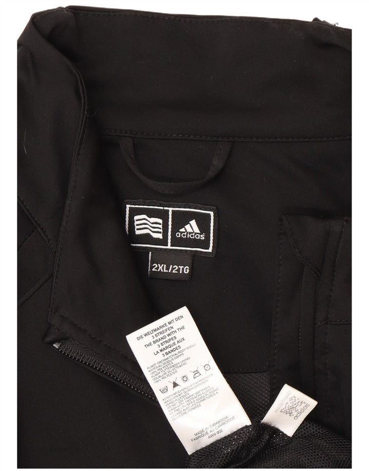 Adidas Herren Clima Proof Trainingsanzug Top Jacke 2XL Schwarz Polyester