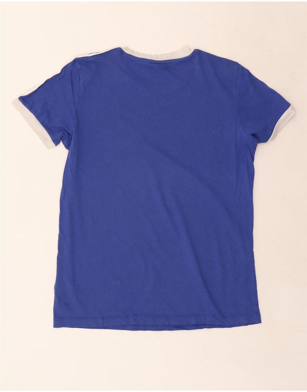 Adidas Womens Oversized Graphic T-Shirt Top UK 10 Small Blue Cotton