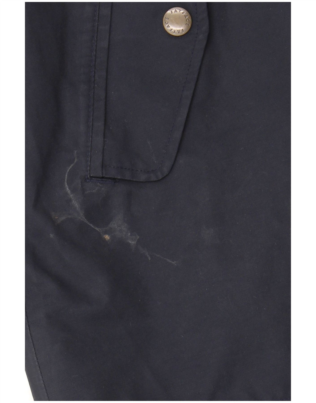 Fat Face Damen-Regenjacke mit Kapuze, UK 12, mittelmarineblau, Baumwolle