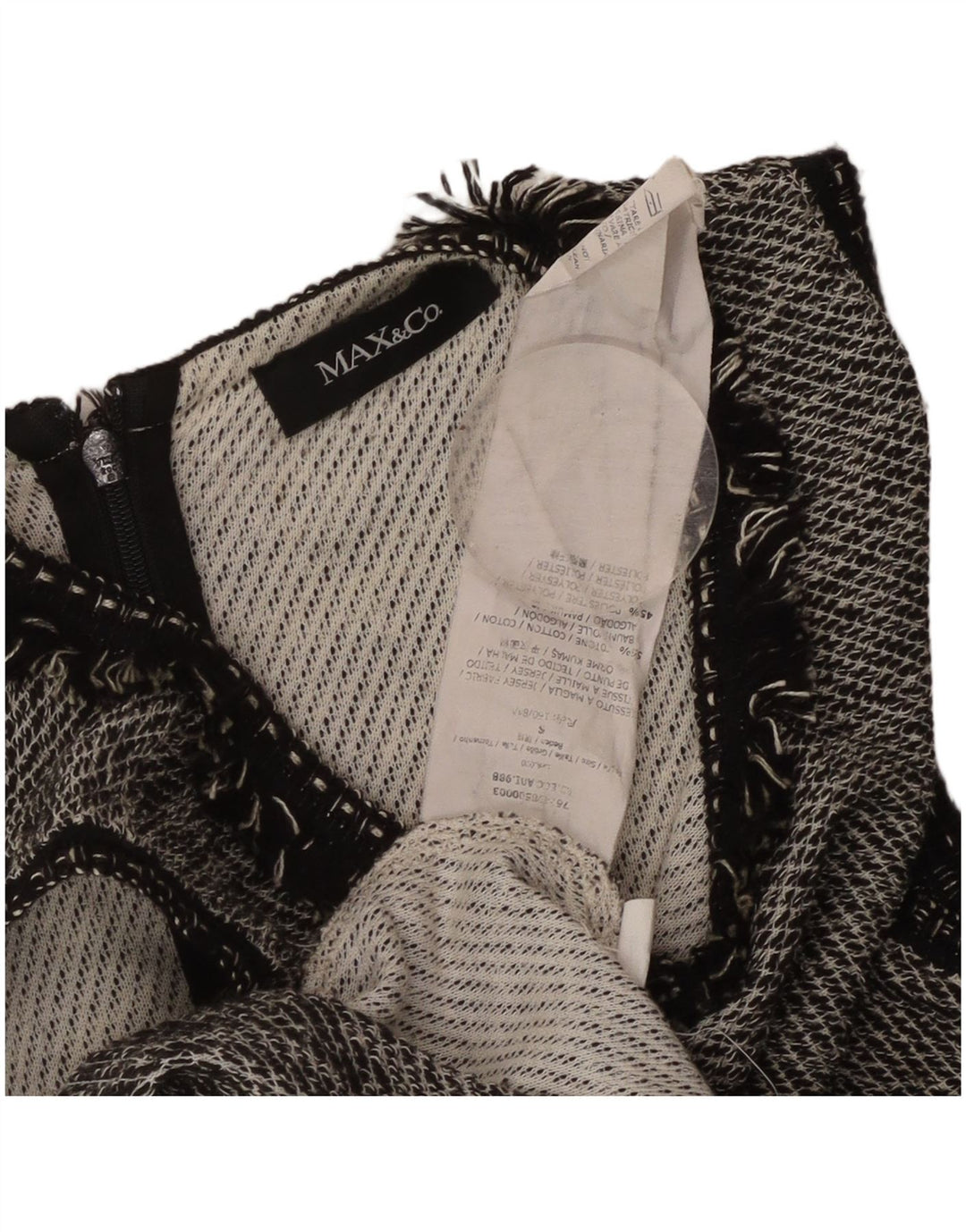 MAX & CO. Ärmelloses A-Linien-Kleid für Damen, Größe S, Größe S, Schwarz, Baumwolle