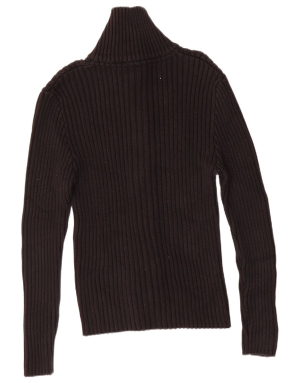 Sasch Damen-Cardigan-Pullover UK 16 Große schwarze Baumwolle