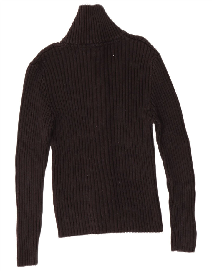 Sasch Damen-Cardigan-Pullover UK 16 Große schwarze Baumwolle