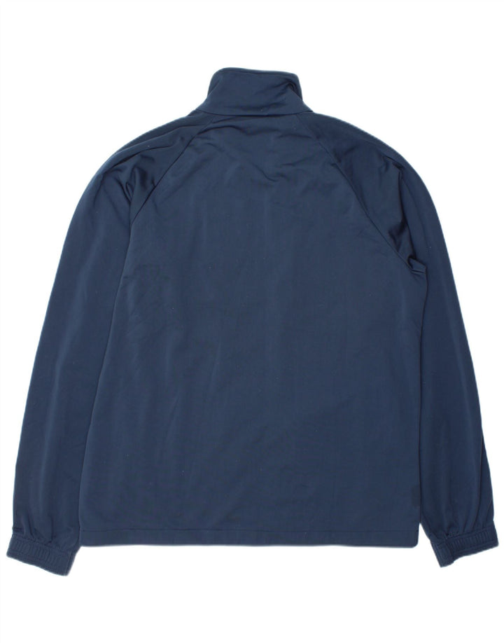 Asics Herren-Trainingsanzug-Top-Jacke XL, marineblau, gestreift, Polyester