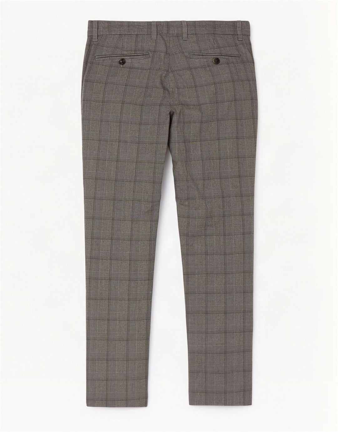 Ted Baker Slim Freizeithose für Herren, W32, L31, grau kariertes Polyester