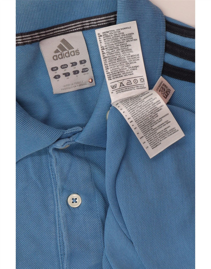 ADIDAS Herren Poloshirt mittelblaue Baumwolle