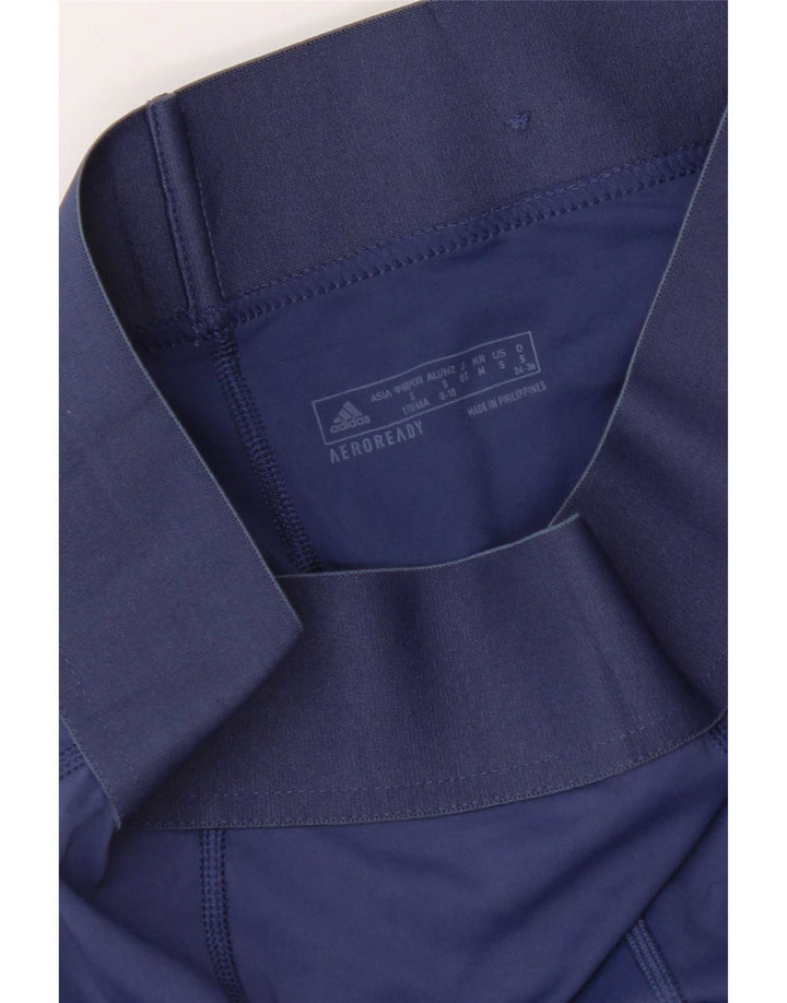 Adidas Damen Leggings UK 8/10 Small Marineblau