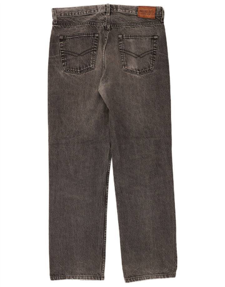 Massimo Dutti Herren Straight Jeans EU 44 Large W34 L30 Grau
