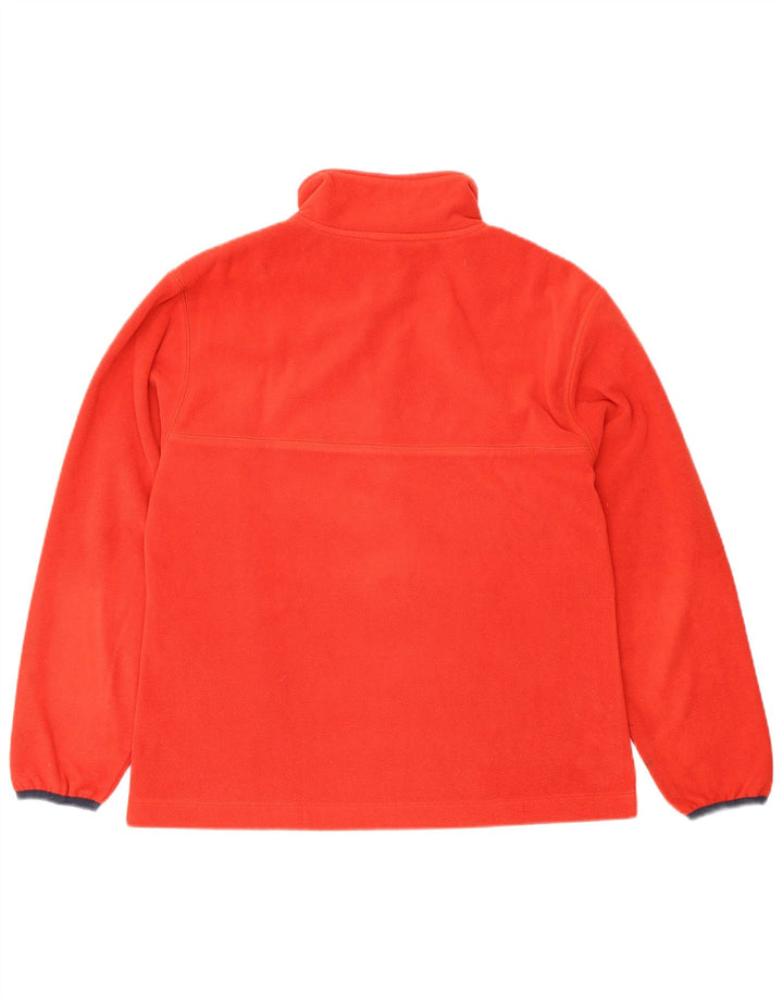 Asics Damen-Fleecepullover mit Reißverschluss am Hals, Mittelrotes Polyester